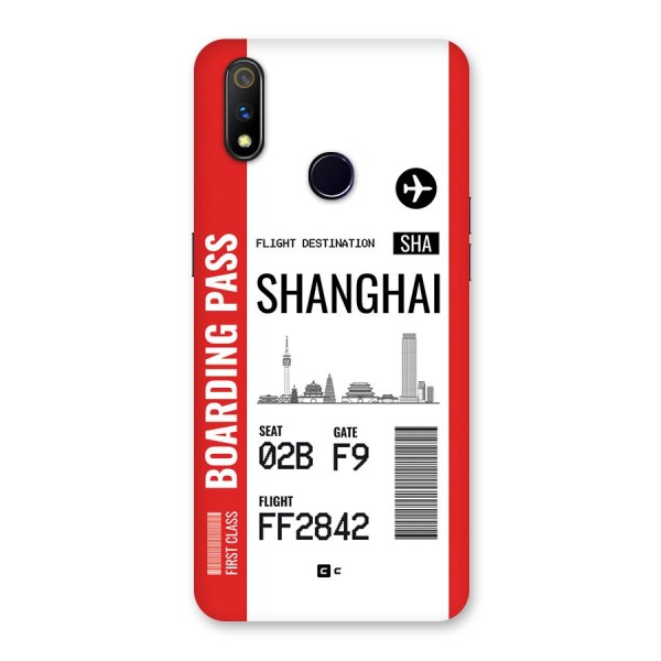 Shanghai Boarding Pass Back Case for Realme 3 Pro