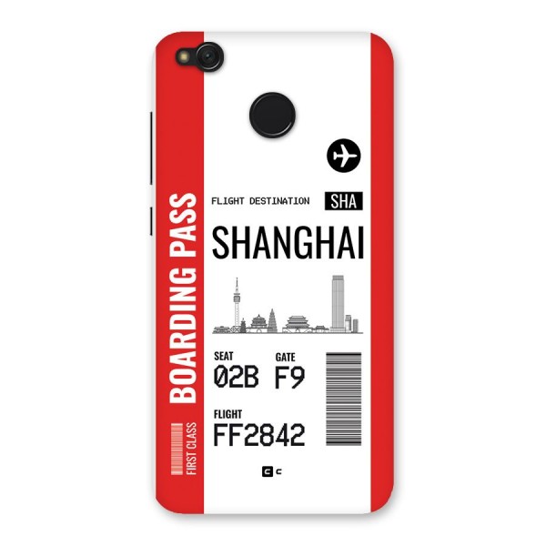 Shanghai Boarding Pass Back Case for Redmi 4