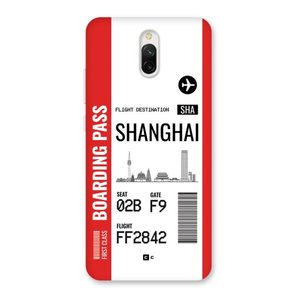 Shanghai Boarding Pass Back Case for Redmi 8A Dual