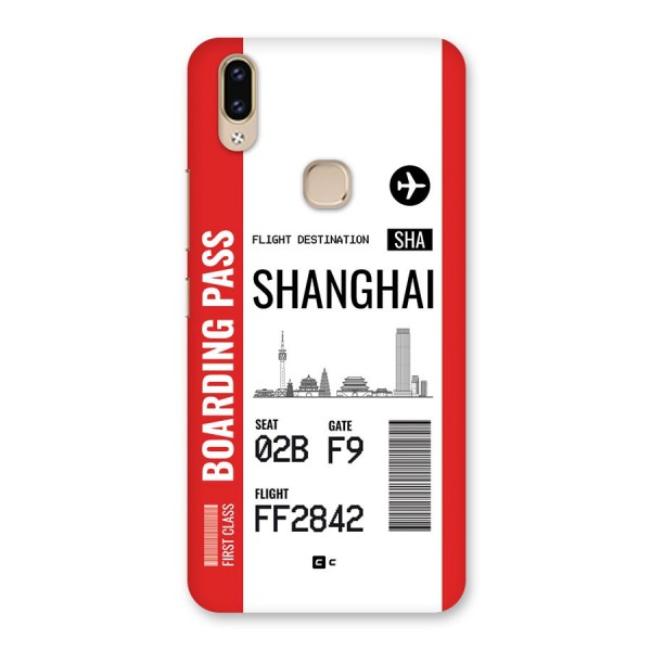 Shanghai Boarding Pass Back Case for Vivo V9