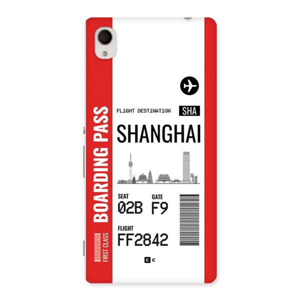 Shanghai Boarding Pass Back Case for Xperia M4 Aqua