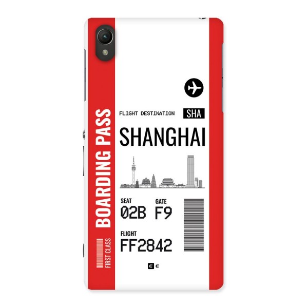 Shanghai Boarding Pass Back Case for Xperia Z2