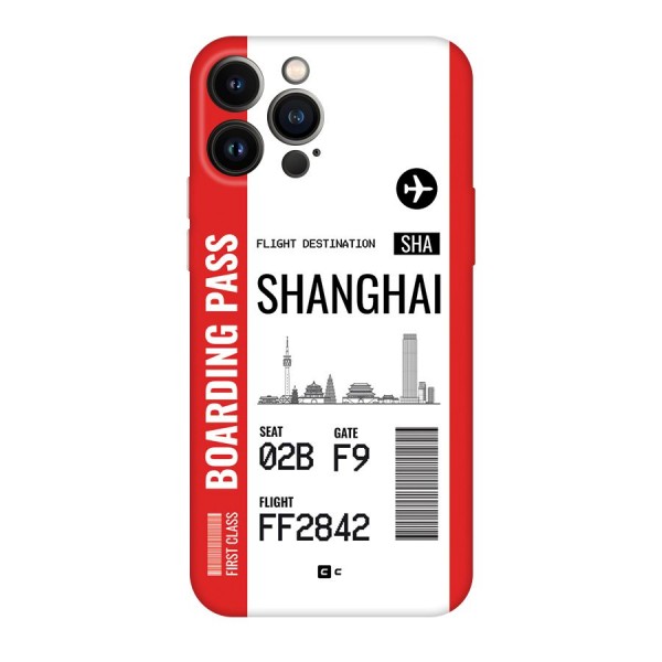 Shanghai Boarding Pass Back Case for iPhone 13 Pro Max