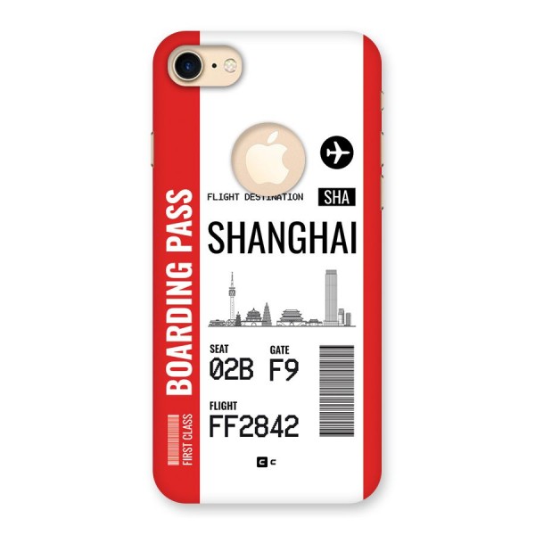 Shanghai Boarding Pass Back Case for iPhone 8 Logo Cut