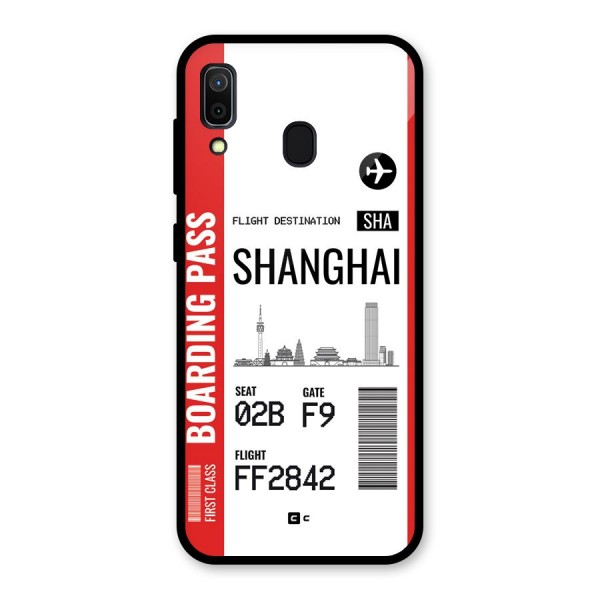 Shanghai Boarding Pass Glass Back Case for Galaxy A30