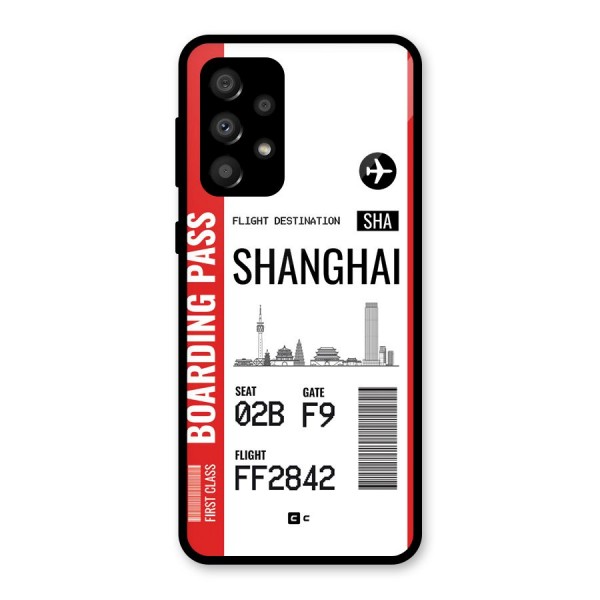 Shanghai Boarding Pass Glass Back Case for Galaxy A32