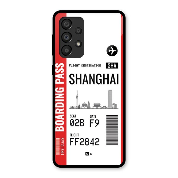 Shanghai Boarding Pass Glass Back Case for Galaxy A33 5G