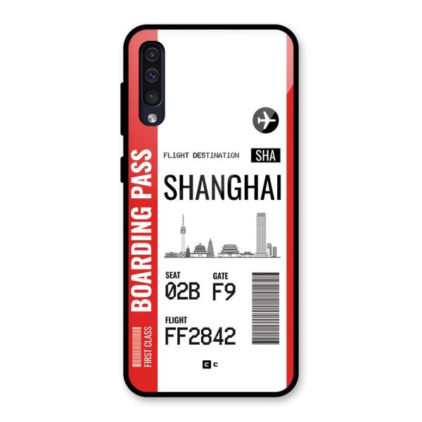 Shanghai Boarding Pass Glass Back Case for Galaxy A50