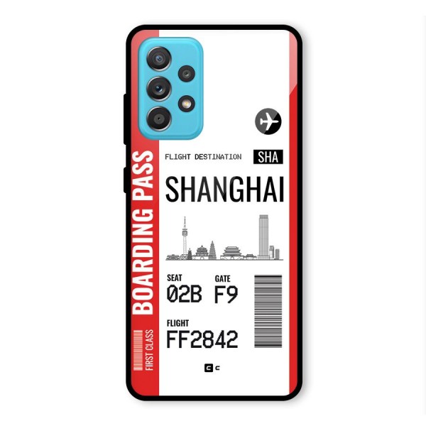 Shanghai Boarding Pass Glass Back Case for Galaxy A52