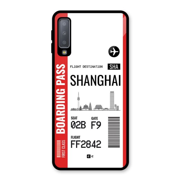 Shanghai Boarding Pass Glass Back Case for Galaxy A7 (2018)