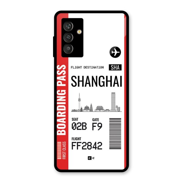 Shanghai Boarding Pass Glass Back Case for Galaxy M13