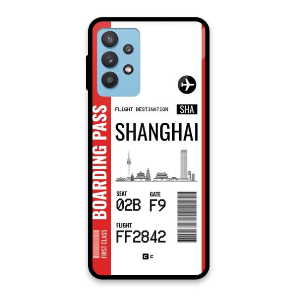 Shanghai Boarding Pass Glass Back Case for Galaxy M32 5G