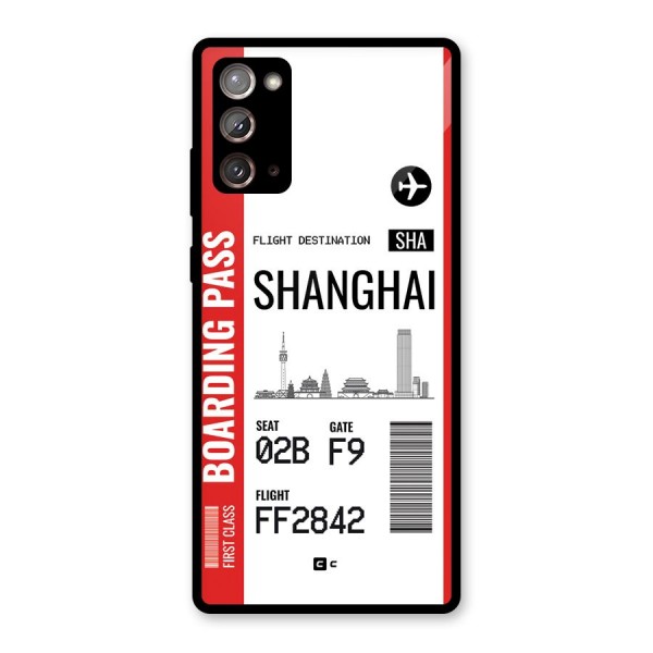 Shanghai Boarding Pass Glass Back Case for Galaxy Note 20