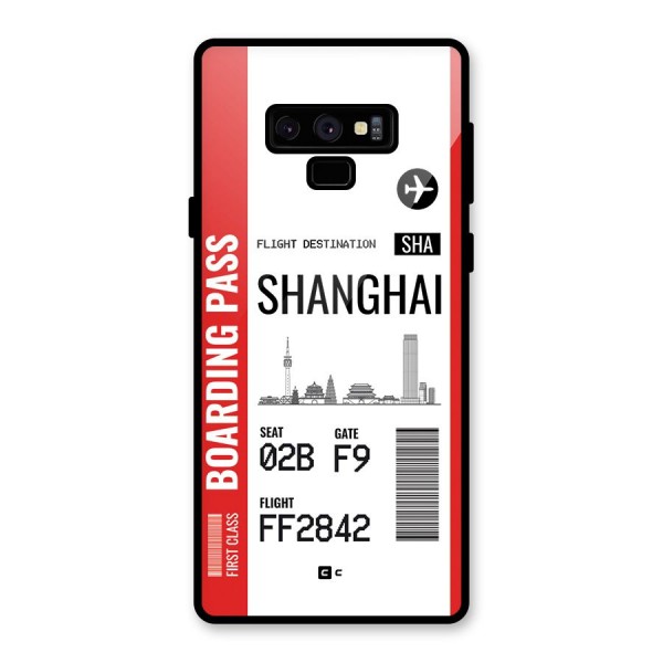 Shanghai Boarding Pass Glass Back Case for Galaxy Note 9