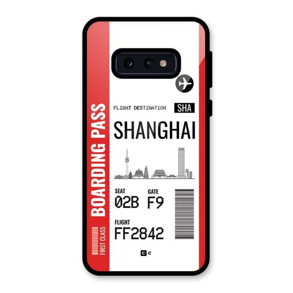 Shanghai Boarding Pass Glass Back Case for Galaxy S10e