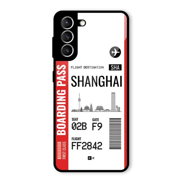 Shanghai Boarding Pass Glass Back Case for Galaxy S21 5G