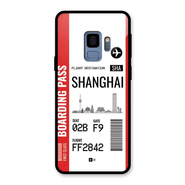 Shanghai Boarding Pass Glass Back Case for Galaxy S9