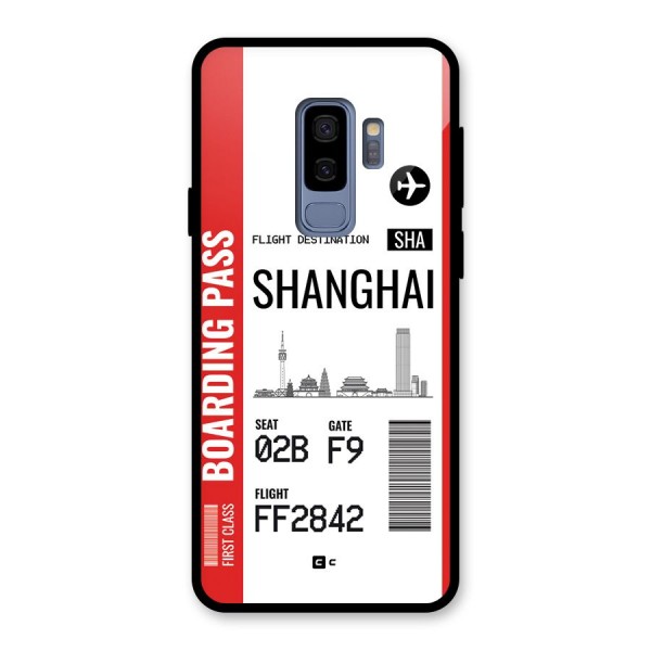 Shanghai Boarding Pass Glass Back Case for Galaxy S9 Plus