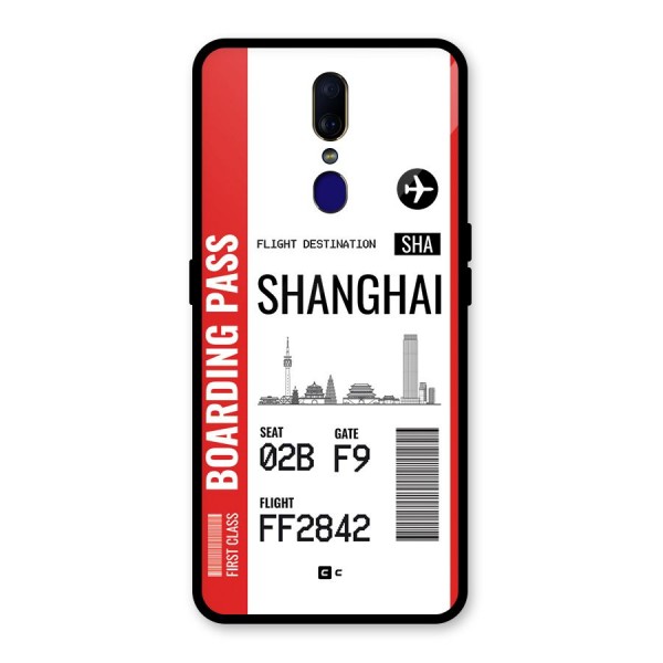 Shanghai Boarding Pass Glass Back Case for Oppo F11