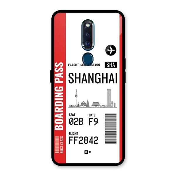 Shanghai Boarding Pass Glass Back Case for Oppo F11 Pro