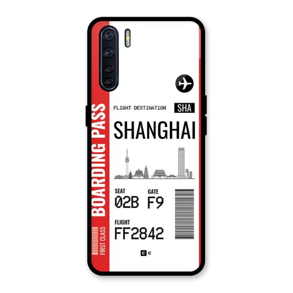 Shanghai Boarding Pass Glass Back Case for Oppo F15