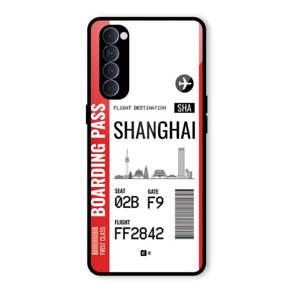 Shanghai Boarding Pass Glass Back Case for Oppo Reno4 Pro