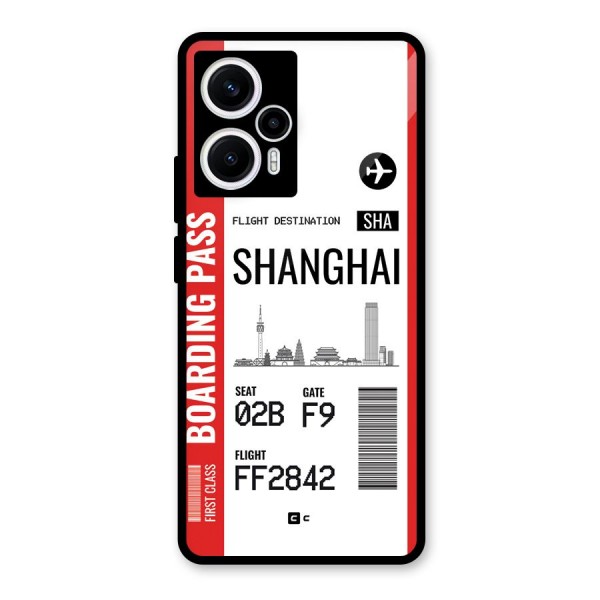 Shanghai Boarding Pass Glass Back Case for Poco F5