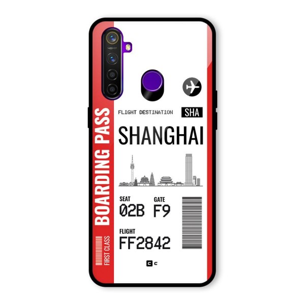 Shanghai Boarding Pass Glass Back Case for Realme 5 Pro