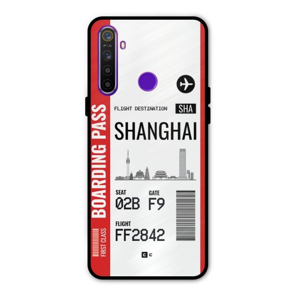 Shanghai Boarding Pass Glass Back Case for Realme 5s