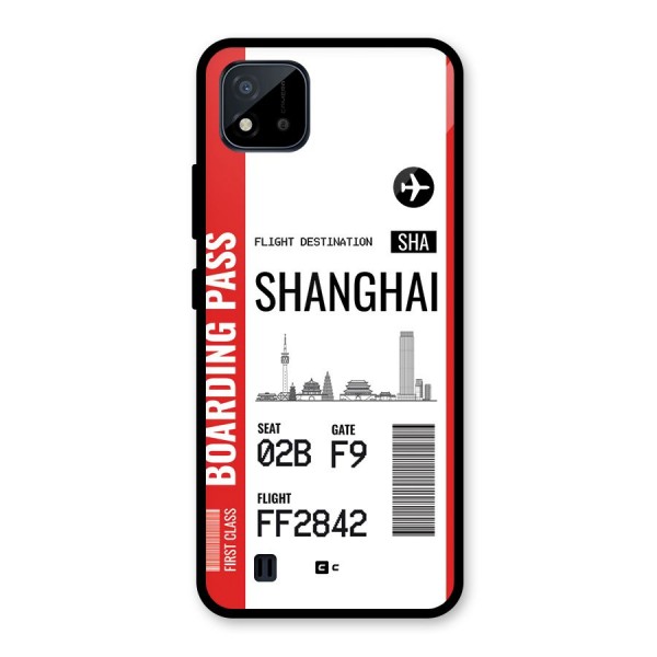 Shanghai Boarding Pass Glass Back Case for Realme C11 2021