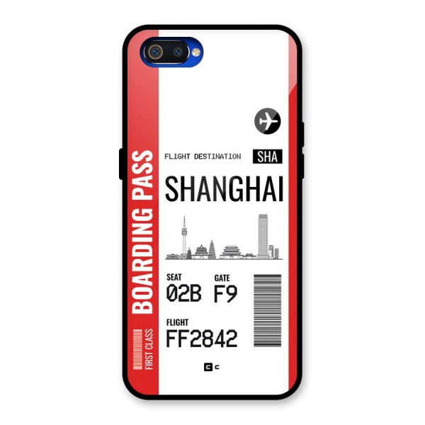 Shanghai Boarding Pass Glass Back Case for Realme C2