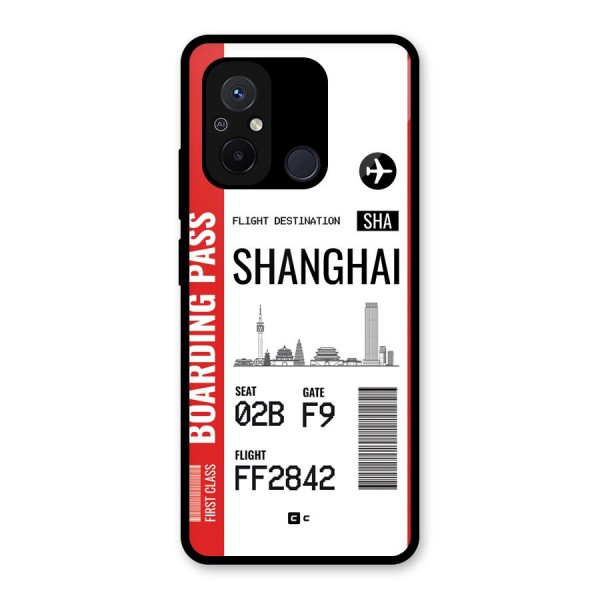 Shanghai Boarding Pass Glass Back Case for Redmi 12C