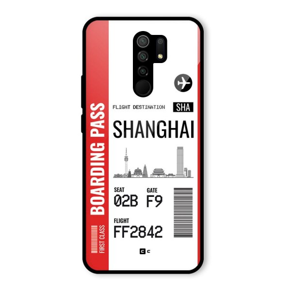 Shanghai Boarding Pass Glass Back Case for Redmi 9 Prime