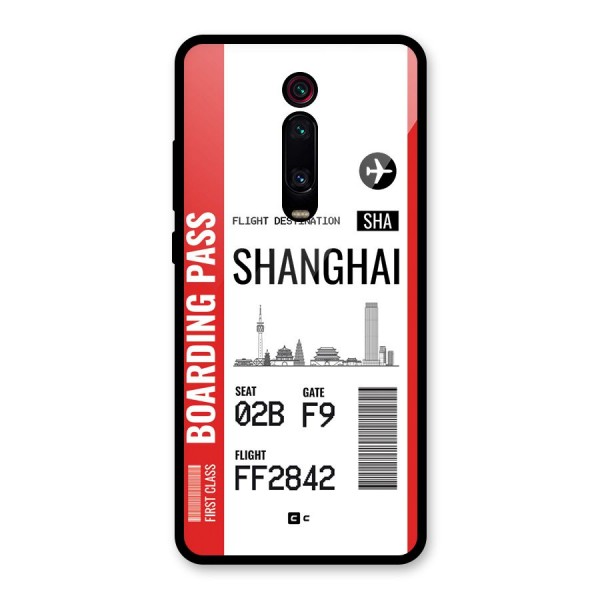 Shanghai Boarding Pass Glass Back Case for Redmi K20