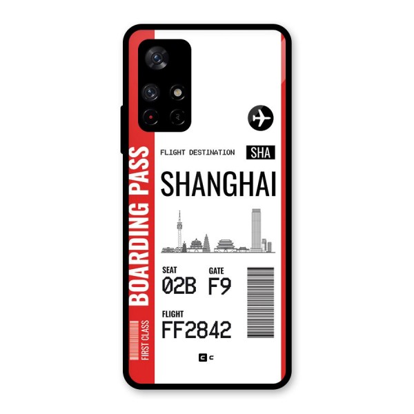 Shanghai Boarding Pass Glass Back Case for Redmi Note 11T 5G