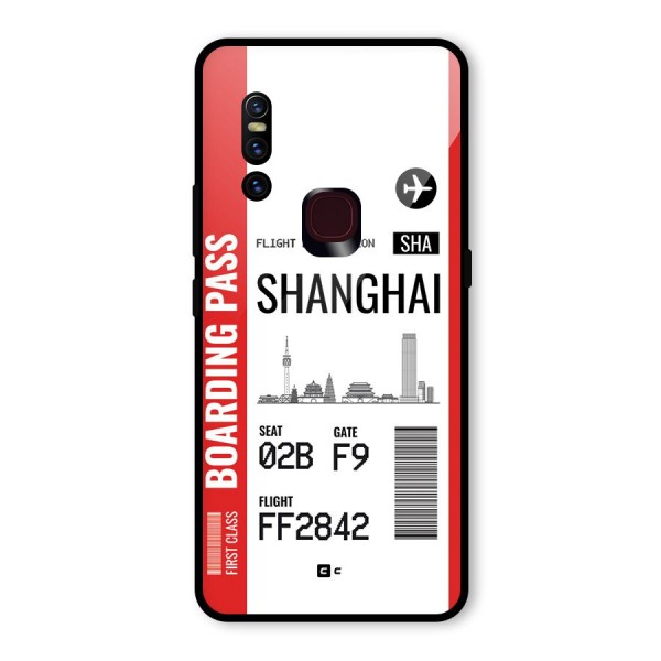 Shanghai Boarding Pass Glass Back Case for Vivo V15