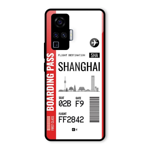 Shanghai Boarding Pass Glass Back Case for Vivo X50 Pro