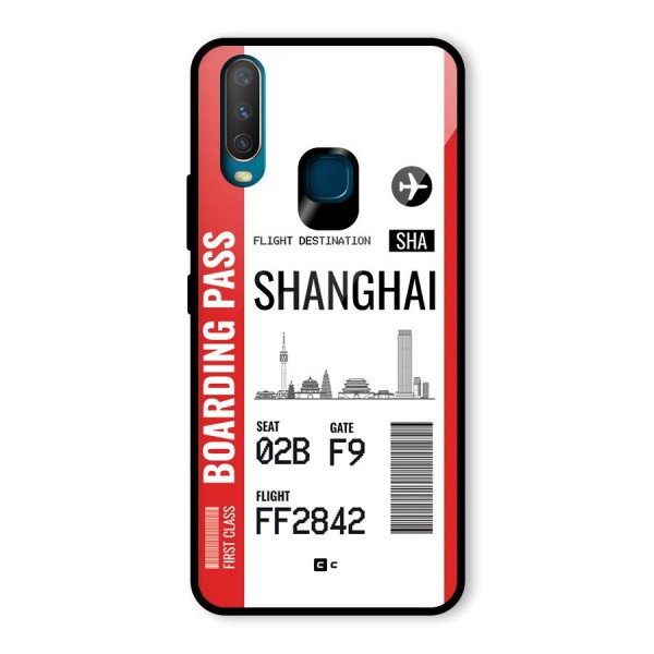 Shanghai Boarding Pass Glass Back Case for Vivo Y12