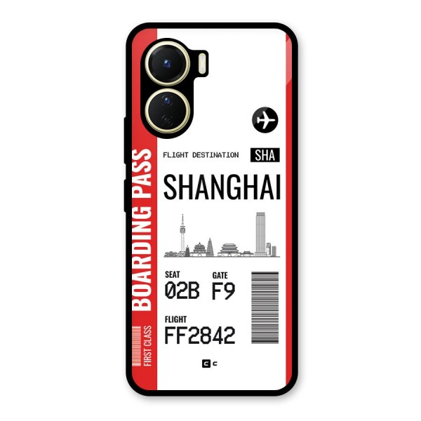 Shanghai Boarding Pass Glass Back Case for Vivo Y16