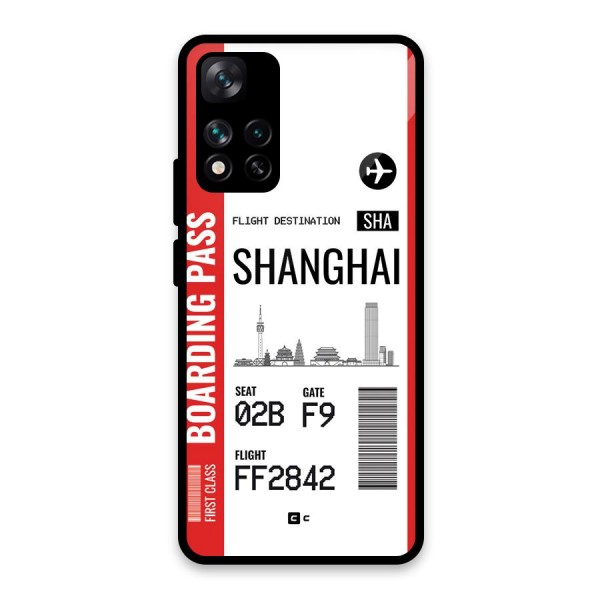 Shanghai Boarding Pass Glass Back Case for Xiaomi 11i 5G