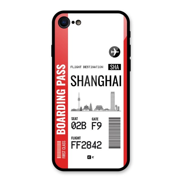 Shanghai Boarding Pass Glass Back Case for iPhone 8