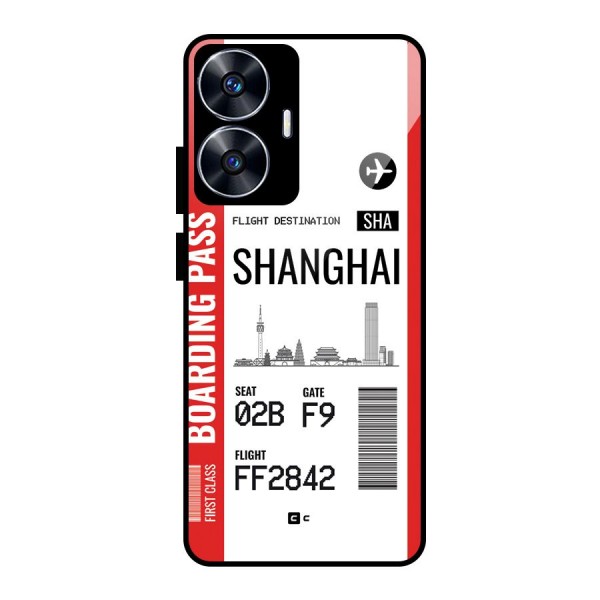 Shanghai Boarding Pass Glass Back Case for realme C55