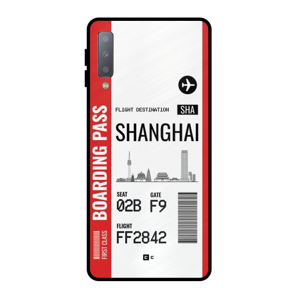 Shanghai Boarding Pass Metal Back Case for Galaxy A7 (2018)