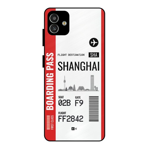 Shanghai Boarding Pass Metal Back Case for Galaxy M13 5G