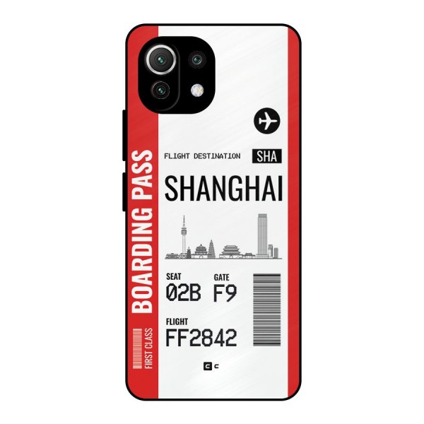 Shanghai Boarding Pass Metal Back Case for Mi 11 Lite