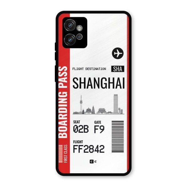 Shanghai Boarding Pass Metal Back Case for Moto G32