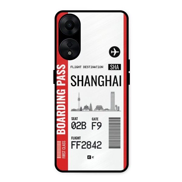 Shanghai Boarding Pass Metal Back Case for Oppo A78 5G