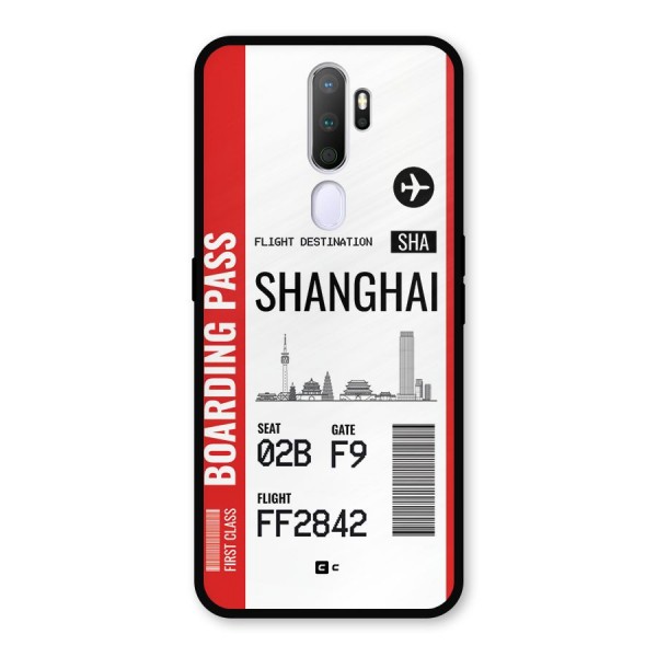 Shanghai Boarding Pass Metal Back Case for Oppo A9 (2020)