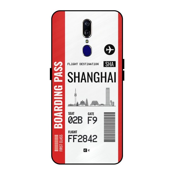 Shanghai Boarding Pass Metal Back Case for Oppo F11