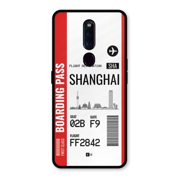 Shanghai Boarding Pass Metal Back Case for Oppo F11 Pro